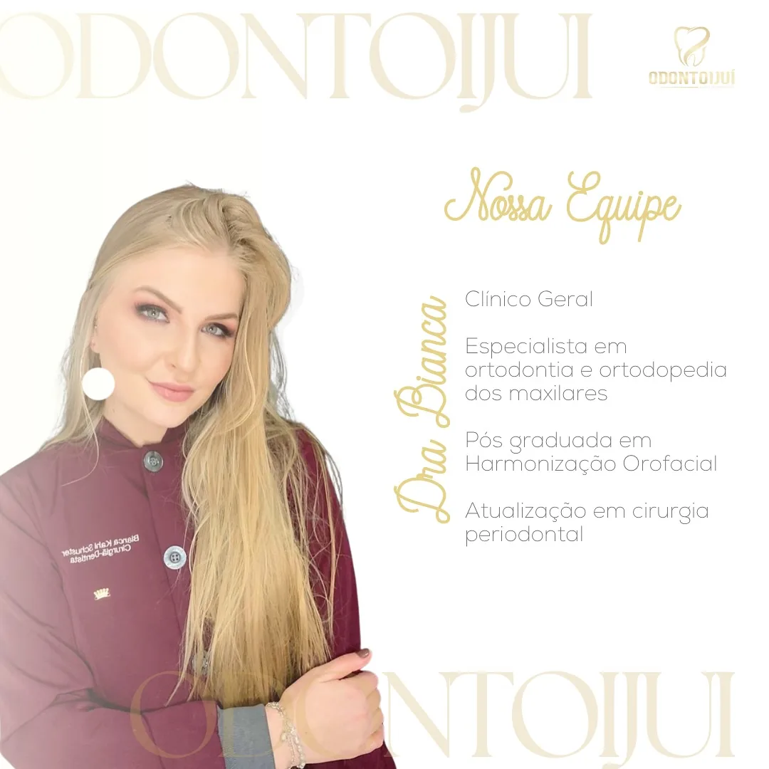 Dra. Bianca, profissional da equipe Odonto Ijuí