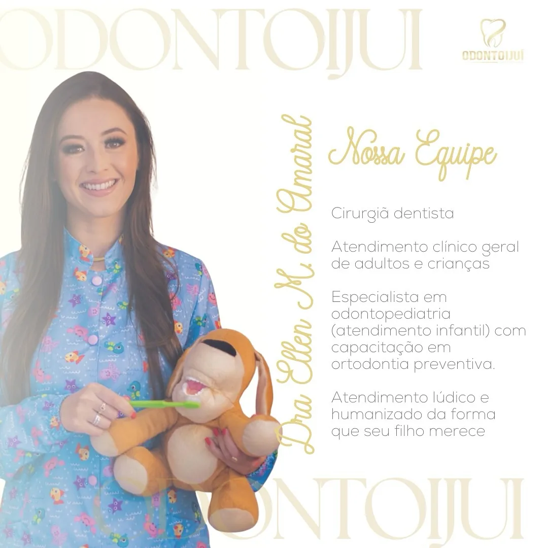 Dra. Ellen M. do Amaral, cirurgiã dentista da equipe Odonto Ijuí